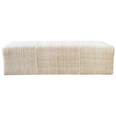 Custom Made Vintage Turkish Rug Ottoman Bench