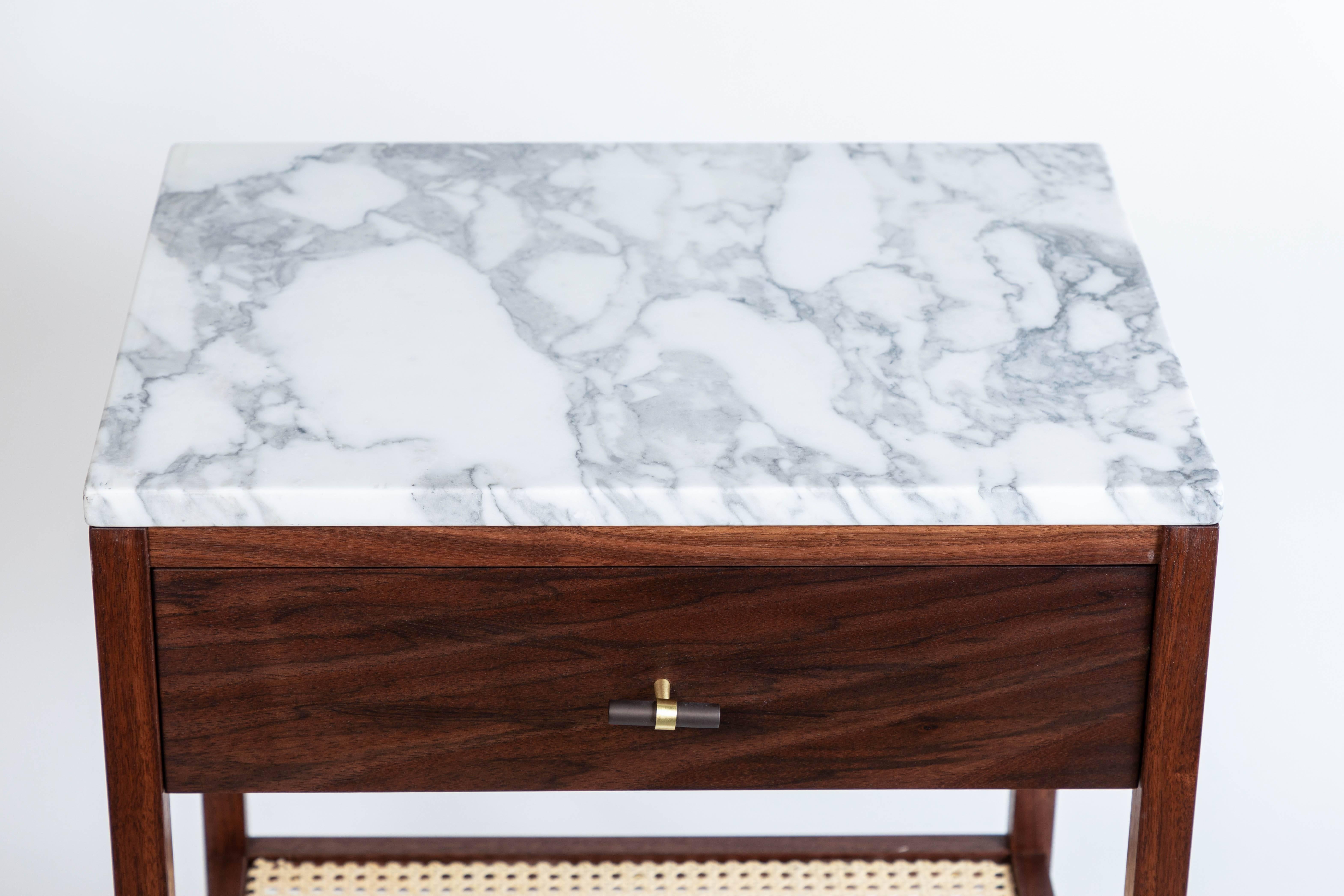 nightstand with marble top