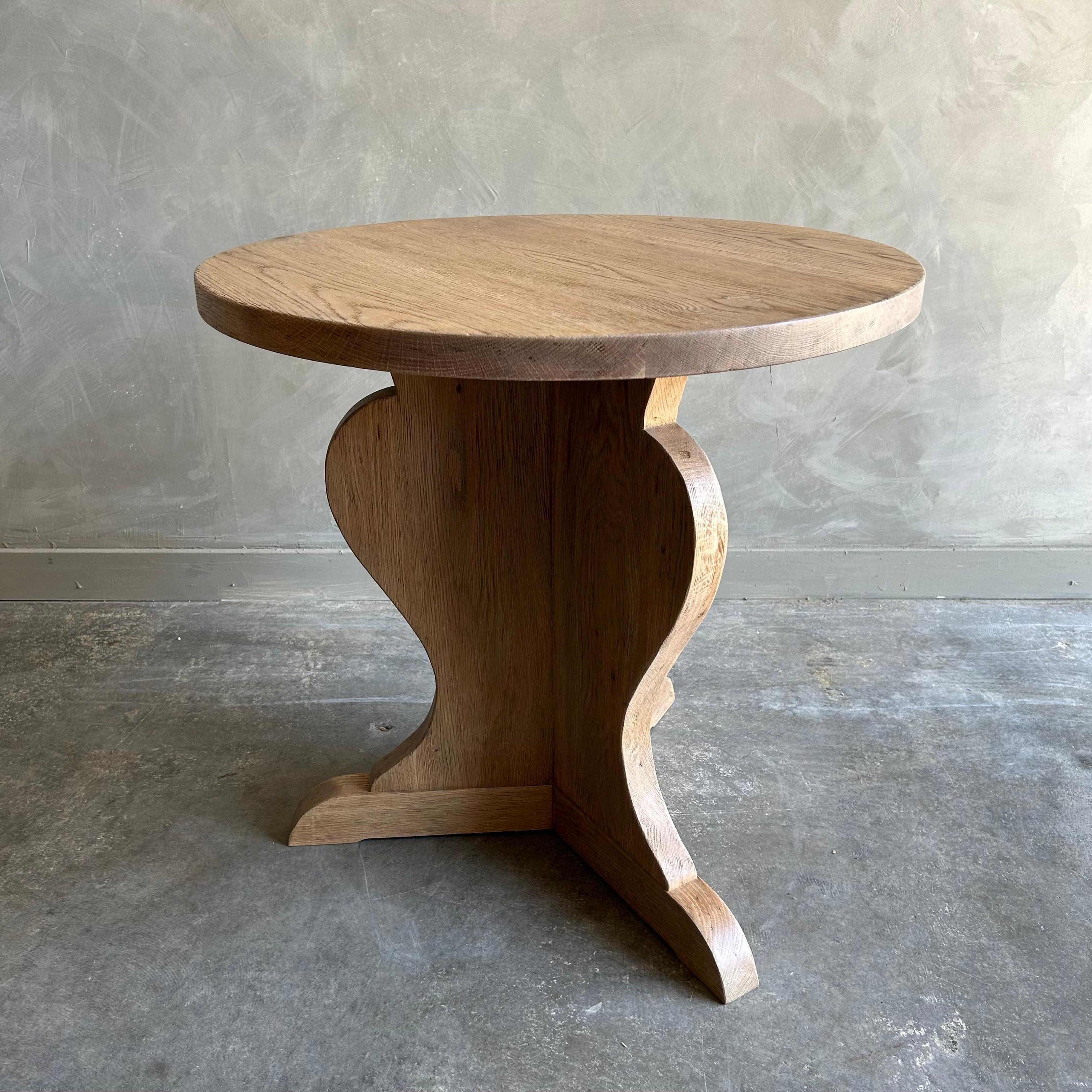 Hand-Crafted Custom Made White Oak Accent Table or Side Table For Sale