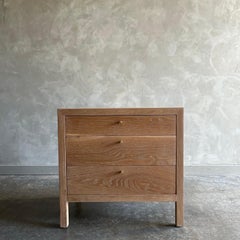 Custom Made White Oak Nightstand with 3 Drawers FLOOR MODEL