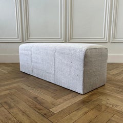 Custom Made White Turkish Rug Cube Style Ottoman