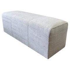 Custom Made White Turkish Rug Cube Style Ottoman