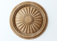 Custom Made Wood Medallion for Interior, Architectural Hand Carved Oak Rosette