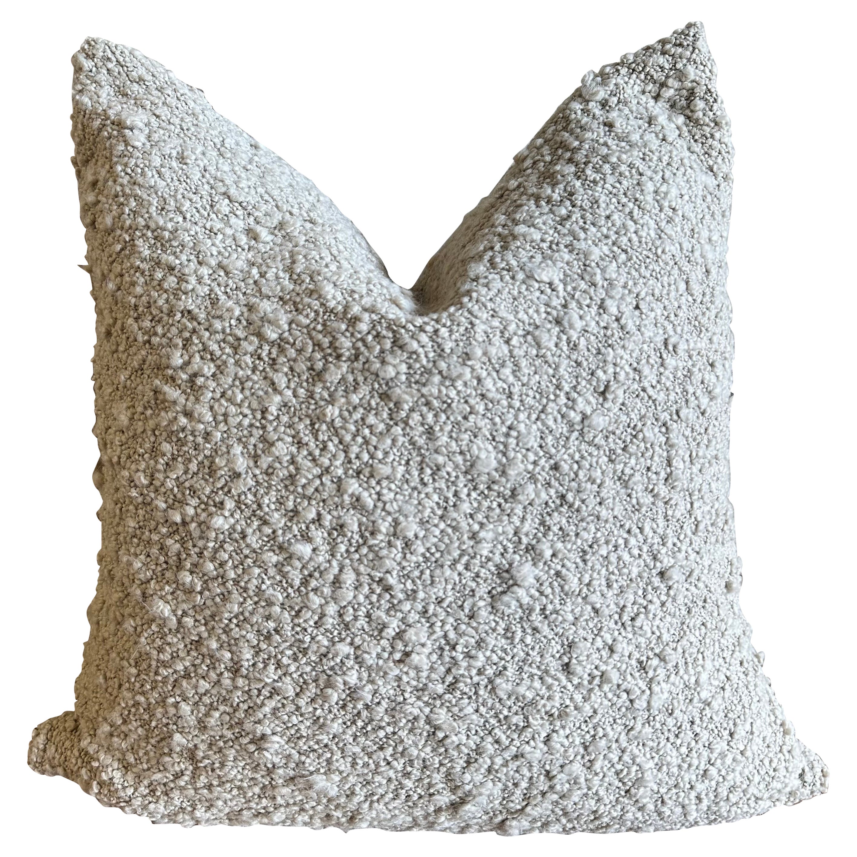 Custom Made Wool Bouclette Style Pillow with Insert