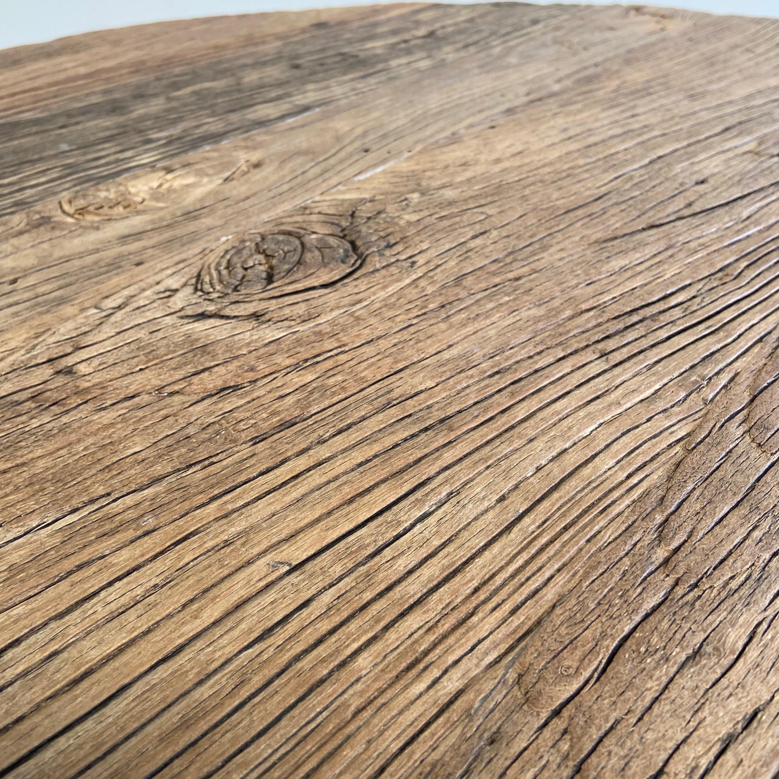 Custom Made X Base Elm Wood Coffee Table 4