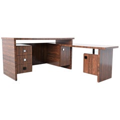 Custom Made Zebrano Wood Executive Desk Belform, 1960