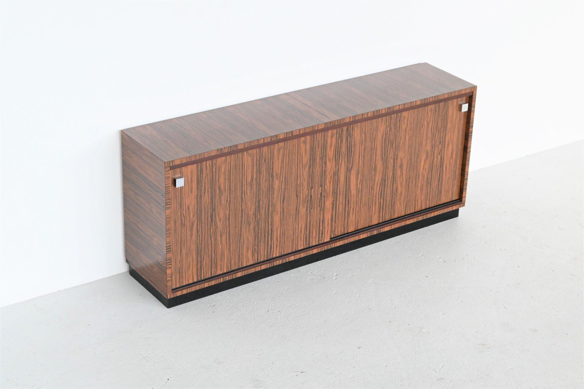 Custom Made Zebrano Wood Sideboard Belform, 1960 6