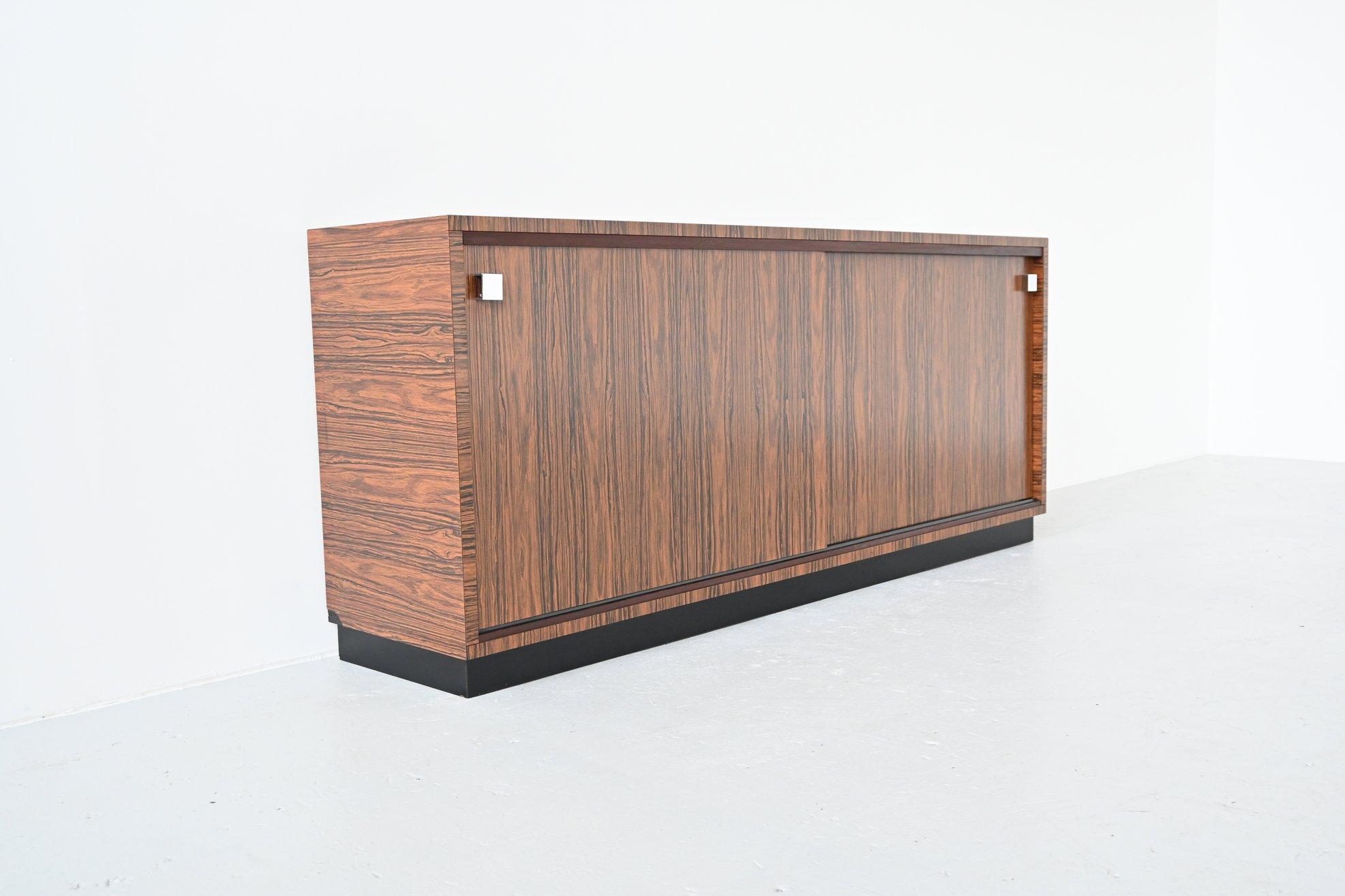 Custom Made Zebrano Wood Sideboard Belform, 1960 In Good Condition In Etten-Leur, NL