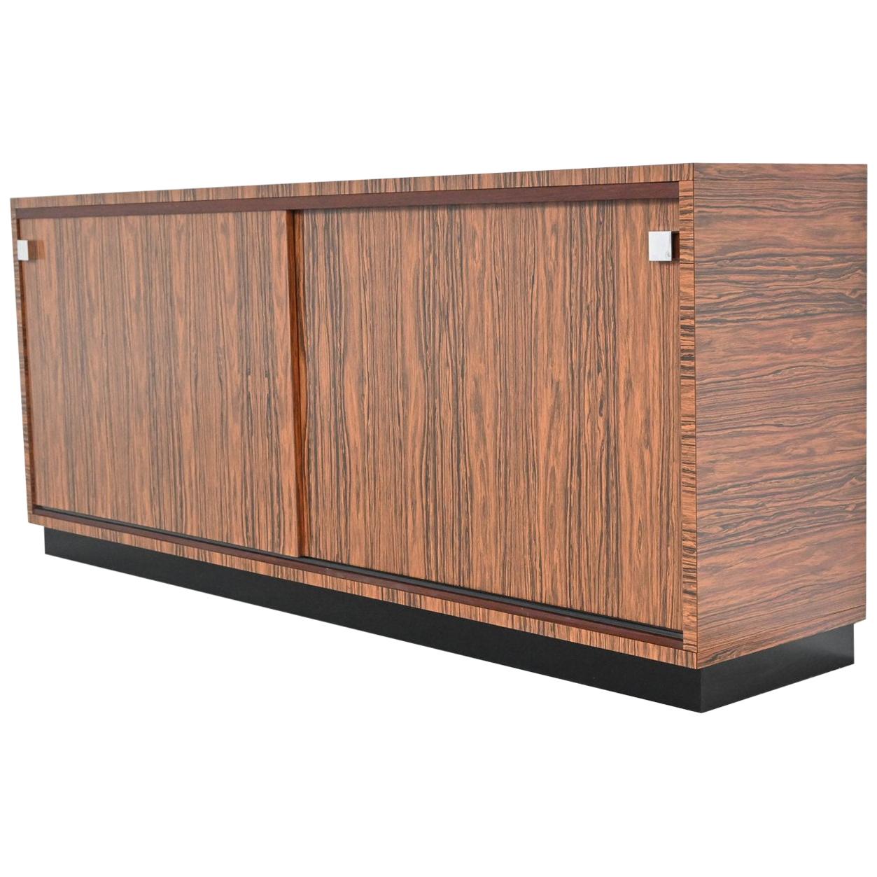 Custom Made Zebrano Wood Sideboard Belform, 1960