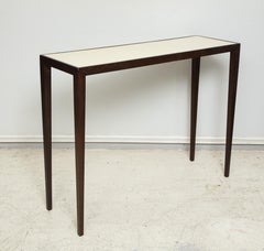 Custom Mahogany and Parchment Console in the Jean-Michel Frank Manner