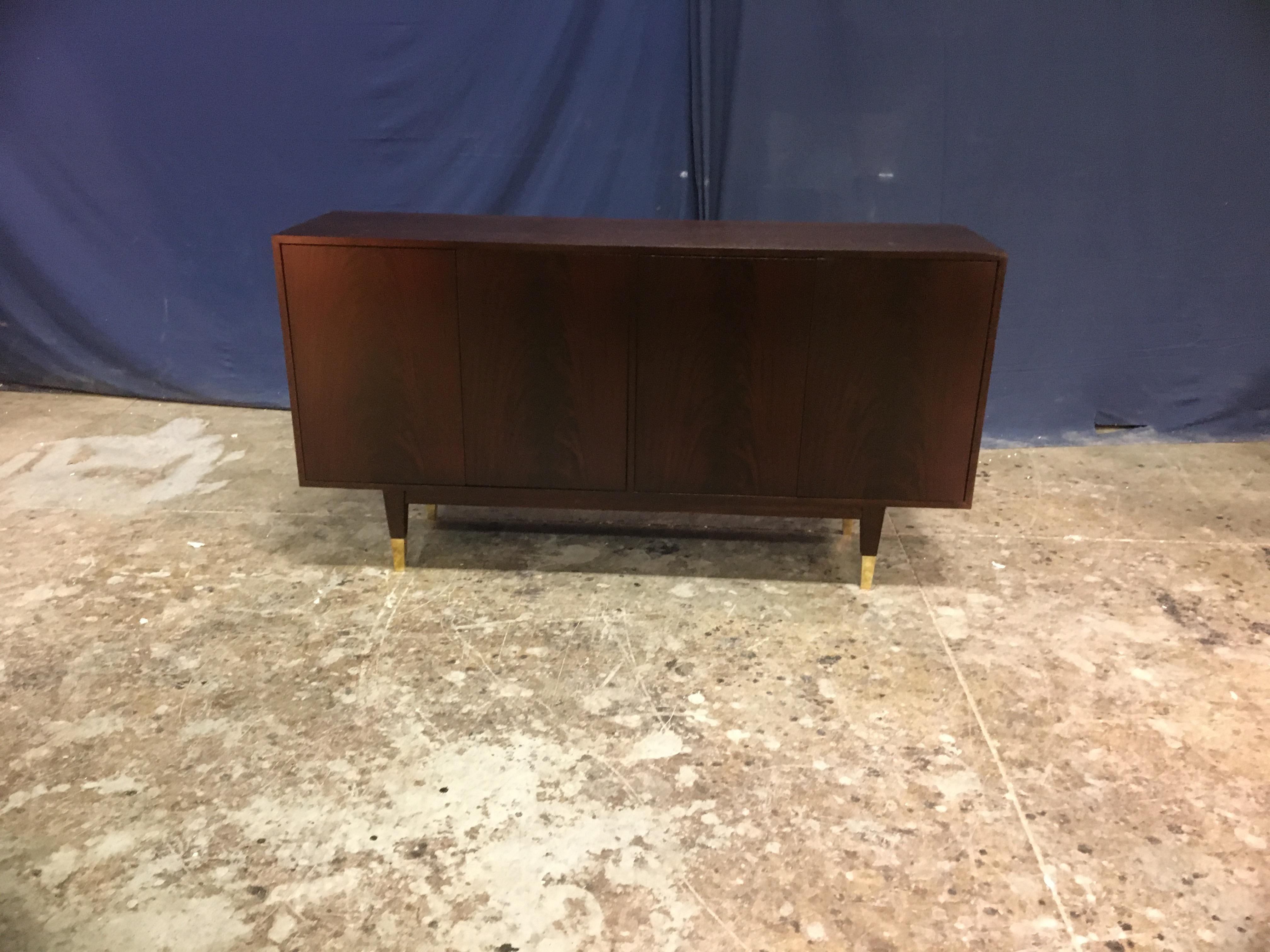 Mid-Century Modern Custom Mahogany Midcentury Style Sideboard by Leighton Hall For Sale