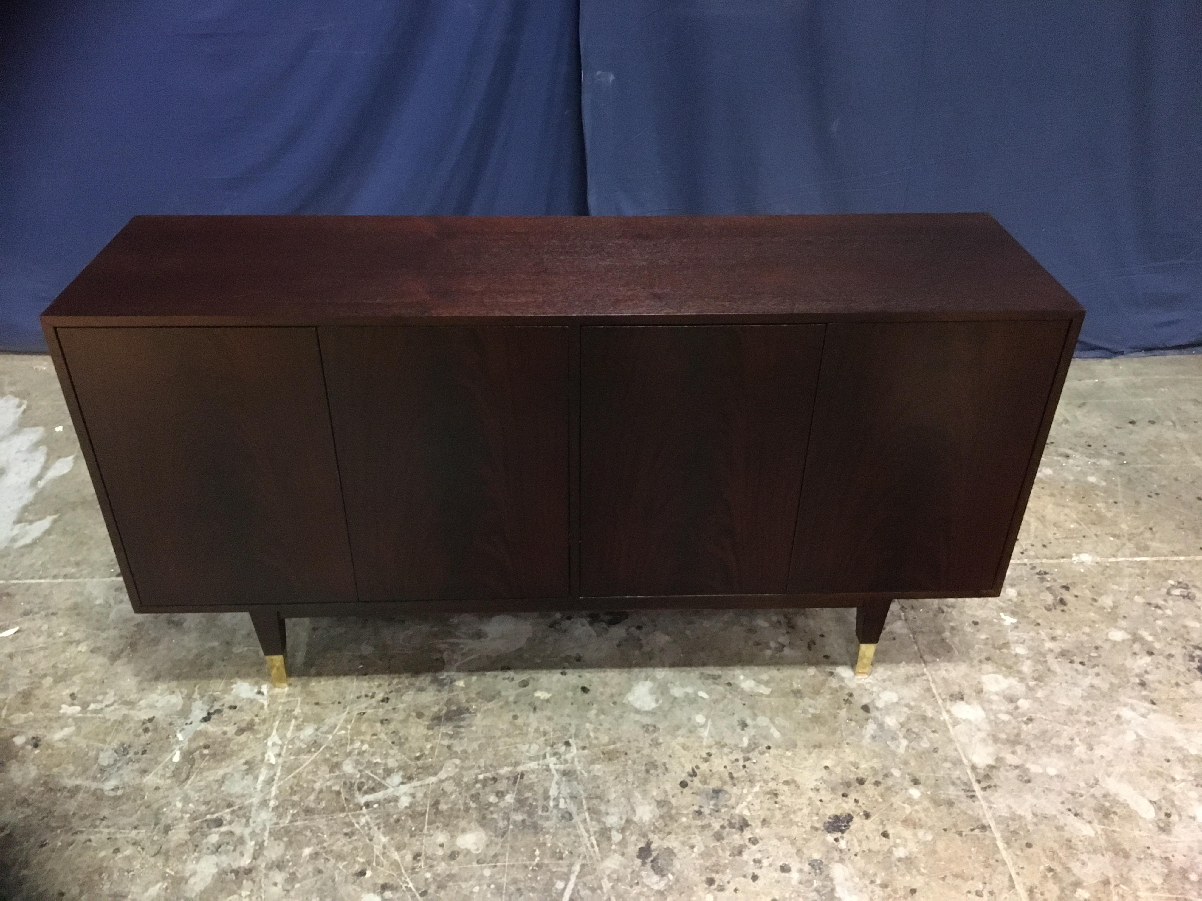 American Custom Mahogany Midcentury Style Sideboard by Leighton Hall For Sale