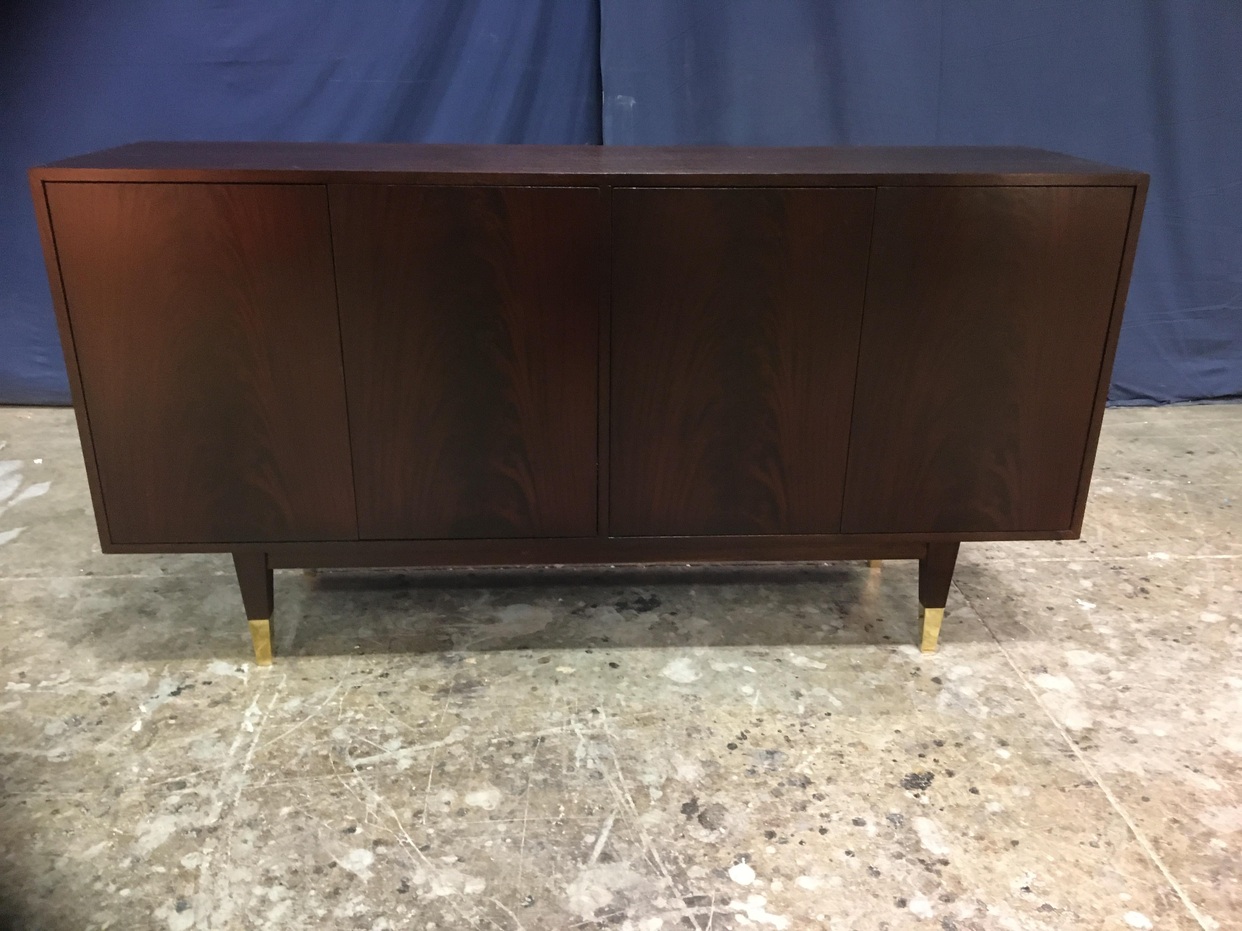 Custom Mahogany Midcentury Style Sideboard by Leighton Hall In New Condition For Sale In Suwanee, GA