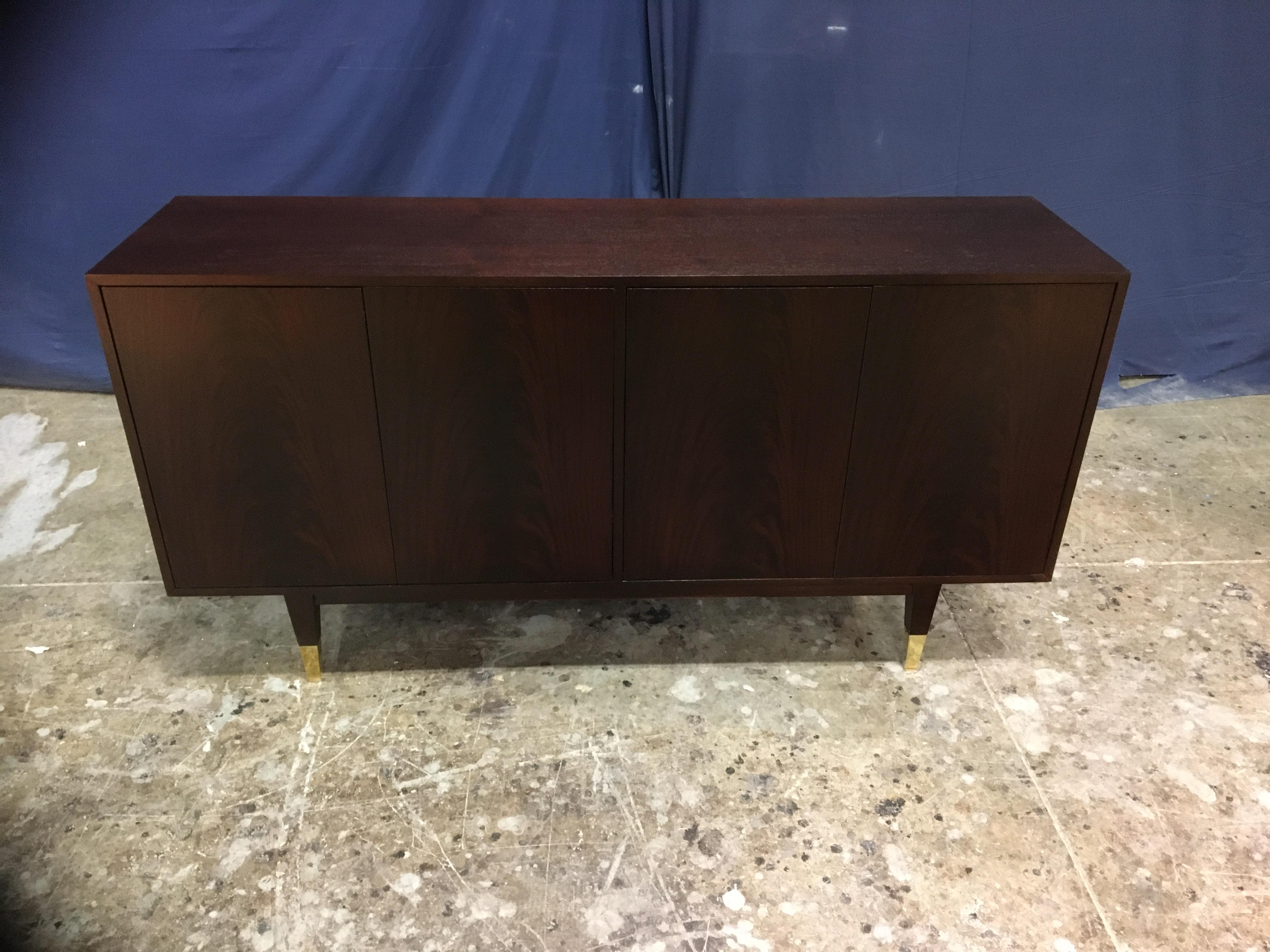 Contemporary Custom Mahogany Midcentury Style Sideboard by Leighton Hall For Sale