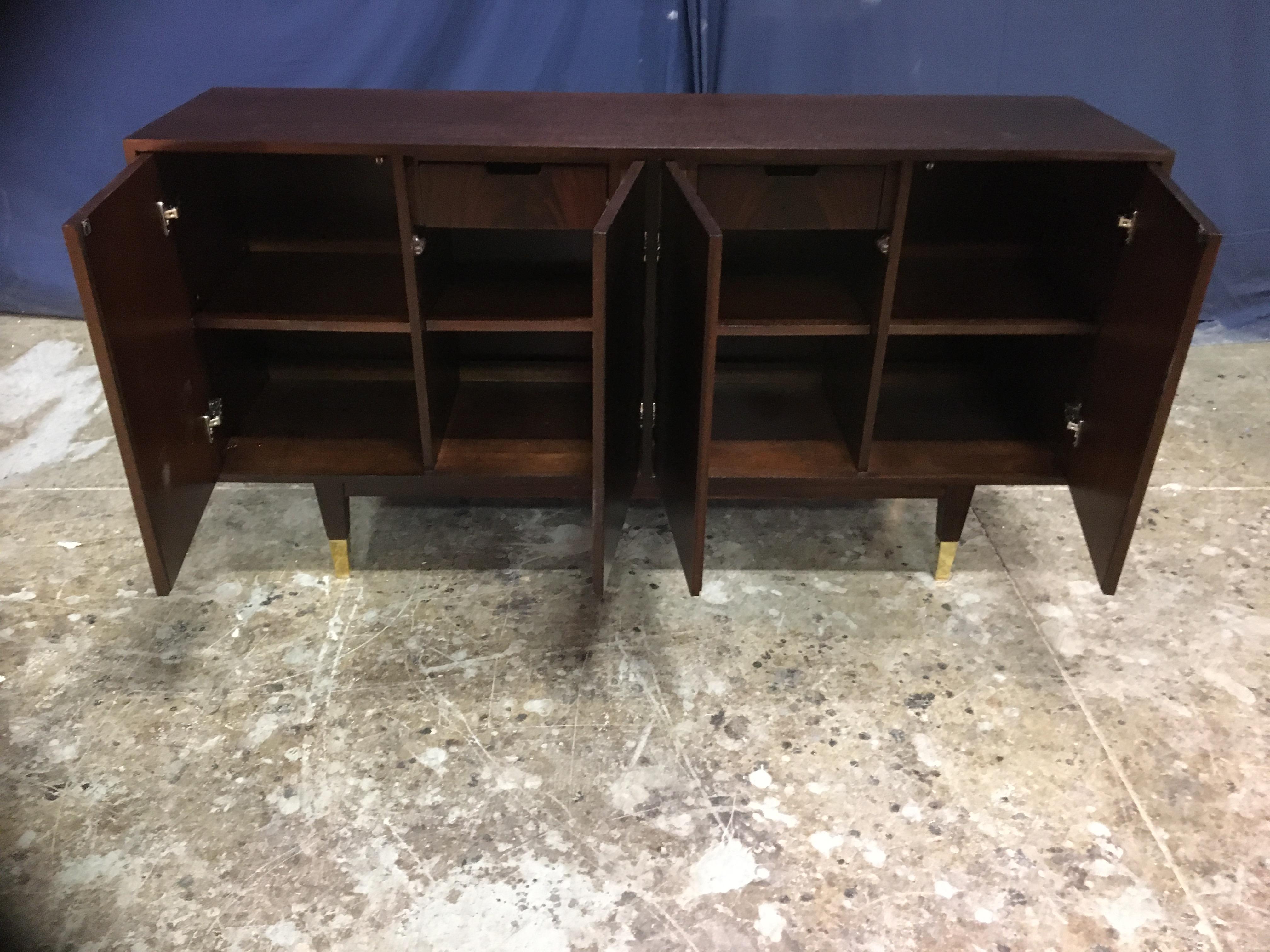 Custom Mahogany Midcentury Style Sideboard by Leighton Hall For Sale 1