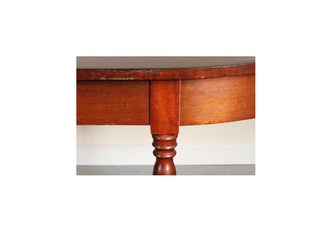 Custom Mahogany Oval Galley Table 5