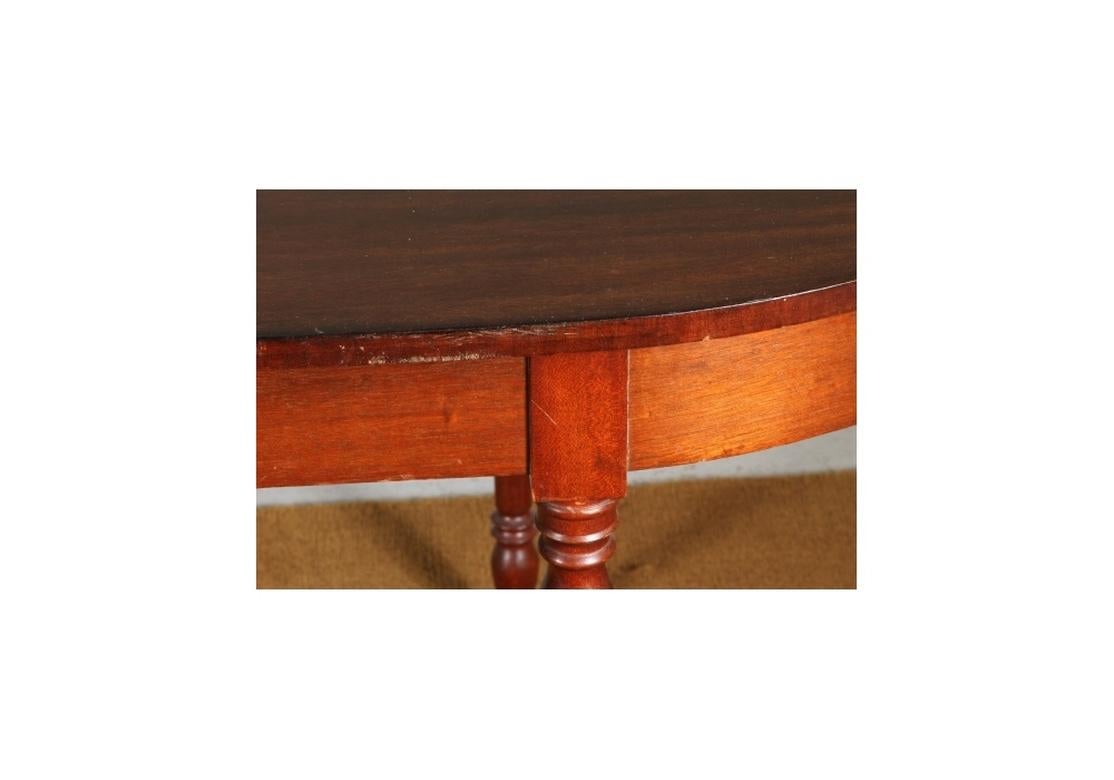 Custom Mahogany Oval Galley Table 2