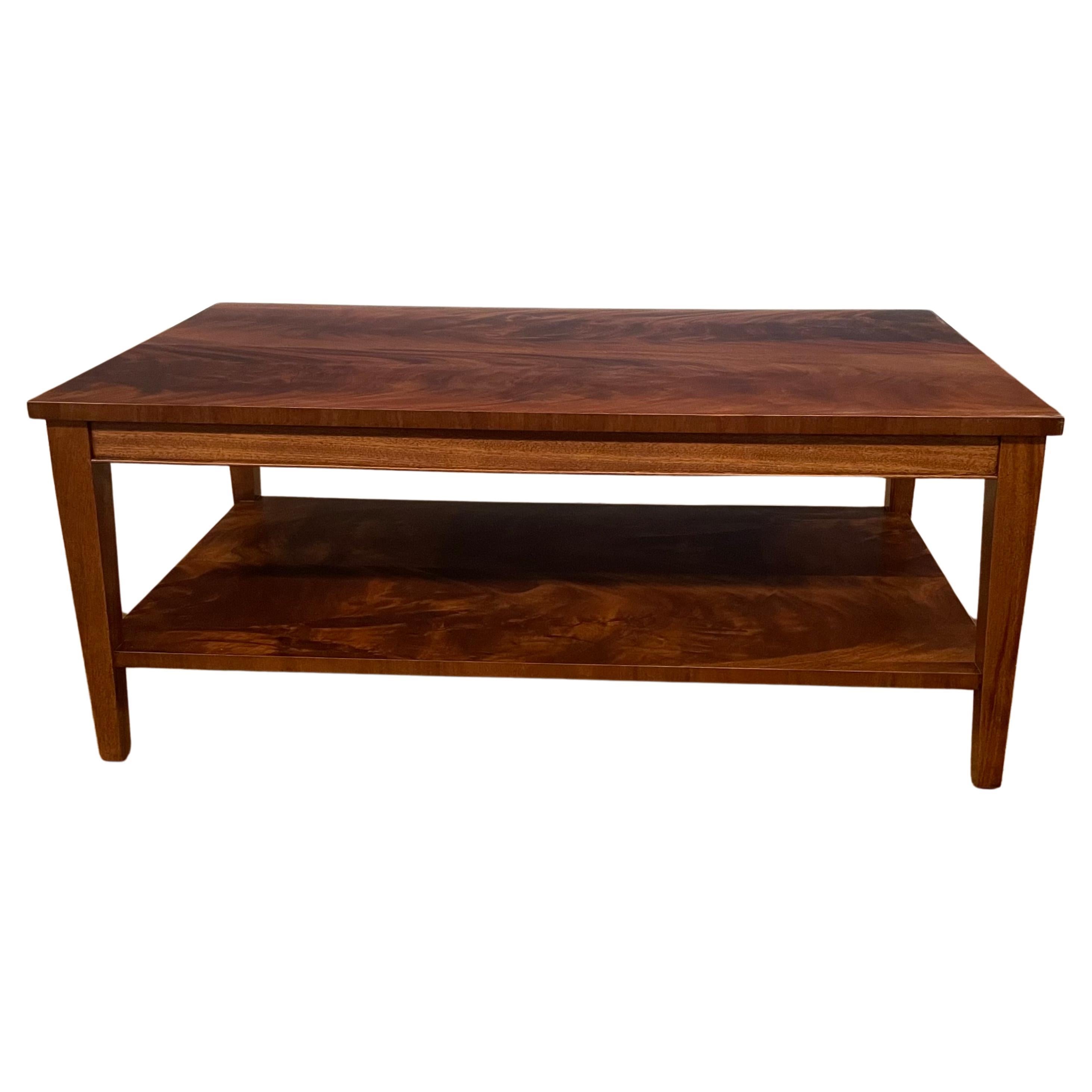  Custom Mahogany Rectangular Cocktail Table 