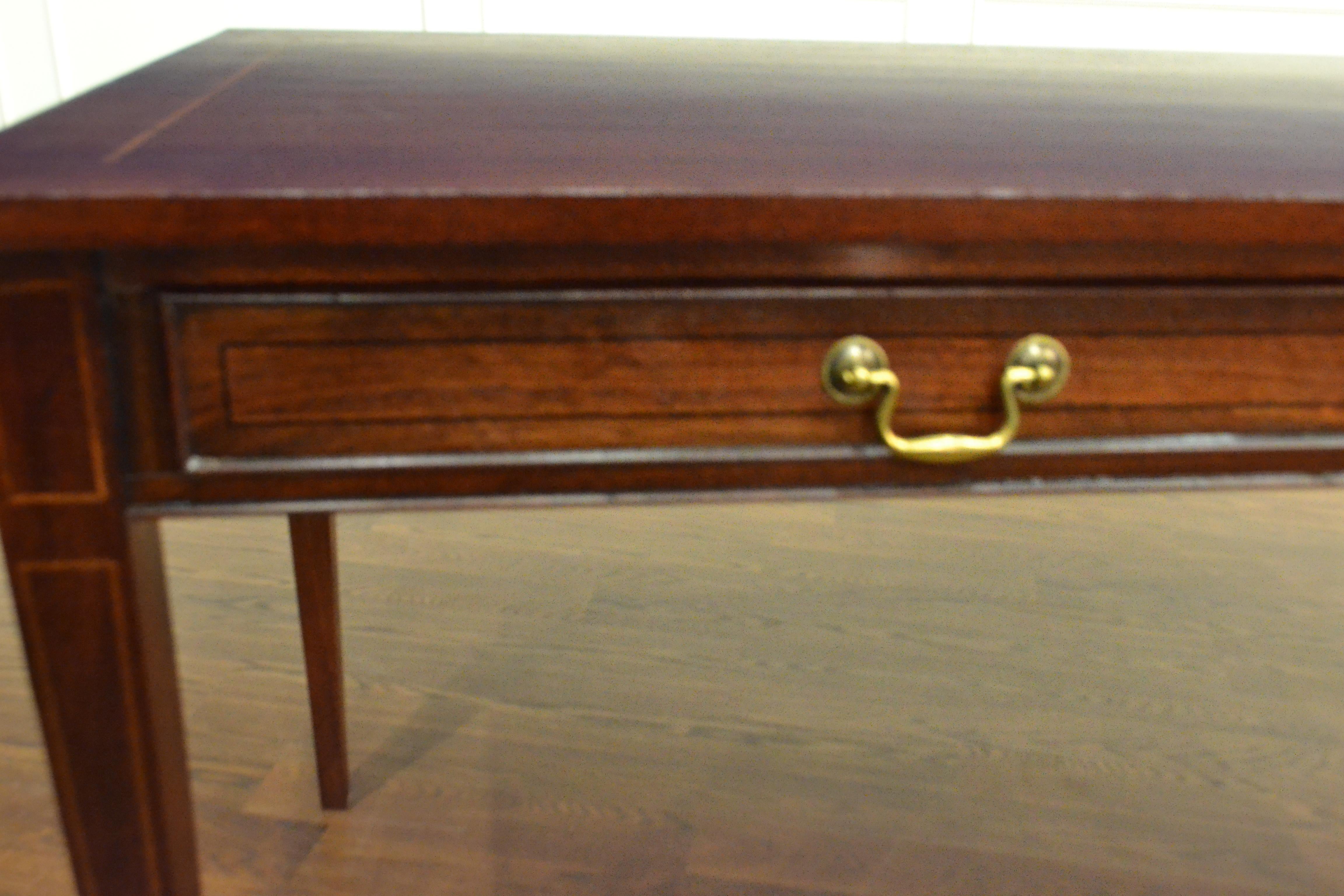 Custom Mahogany Regency Style Writing Desk by Leighton Hall For Sale 1