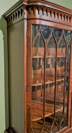 Custom Mahogany Ten Drawer China Cabinet / Bookcase for Beacon Hill by Kaplan