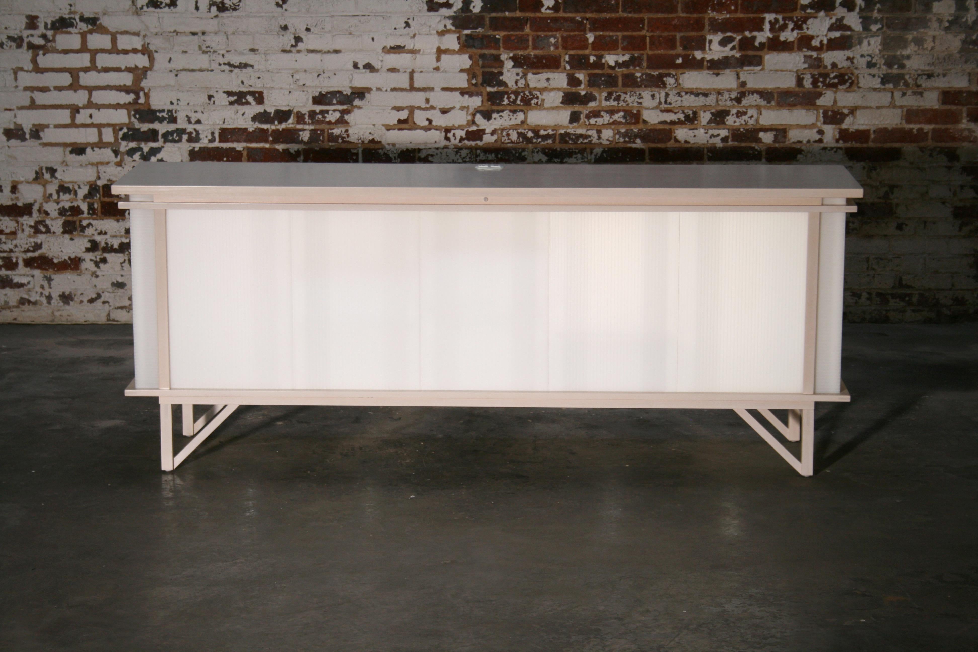 Illuminated Buffet or Credenza of Maple & Polymer by Peter Danko. Made in USA For Sale 4