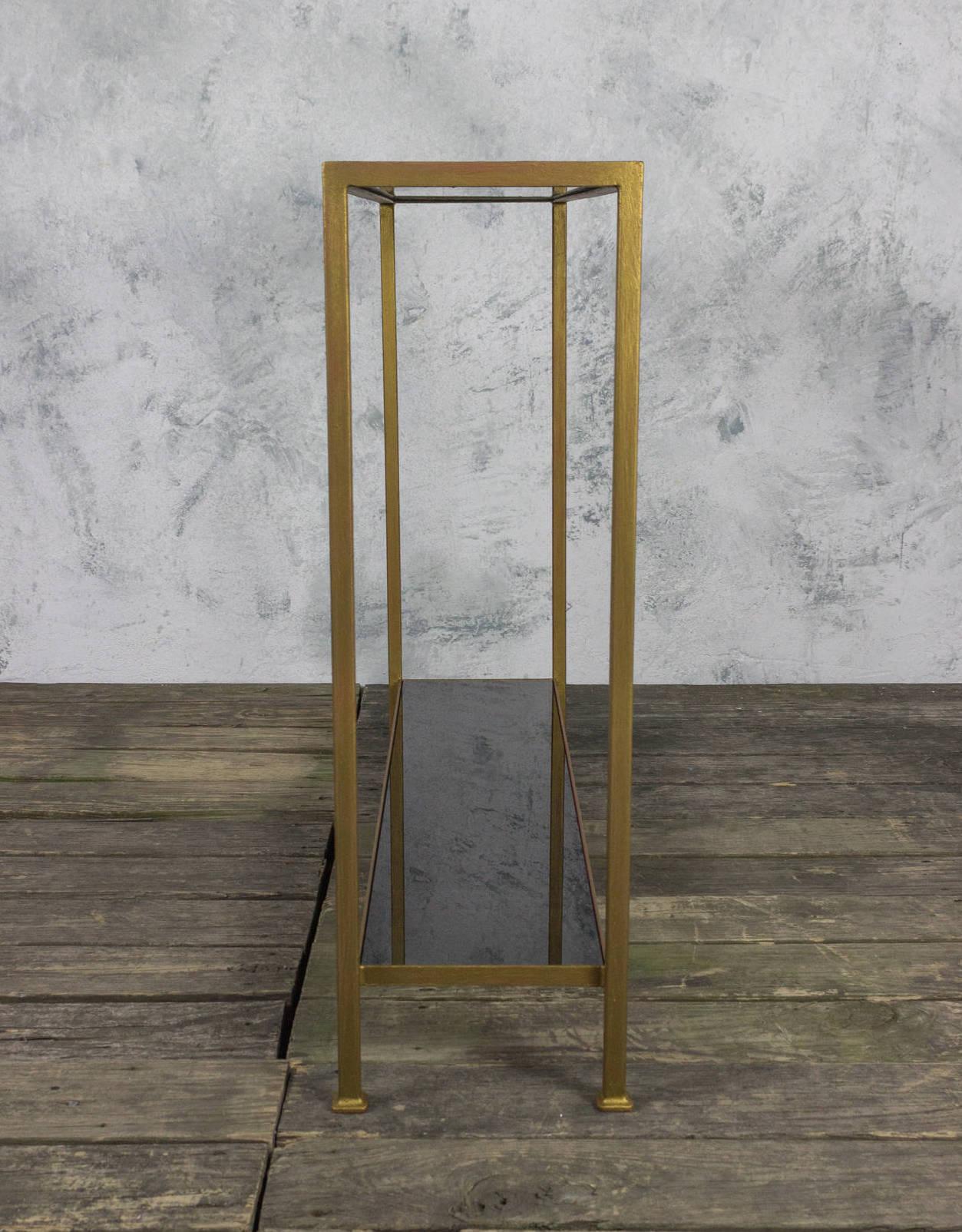 Mid-Century Modern Marcelo Console with Grey Glass For Sale