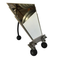 Custom Memphis Style Machined Metal Table Top Vanity Mirror