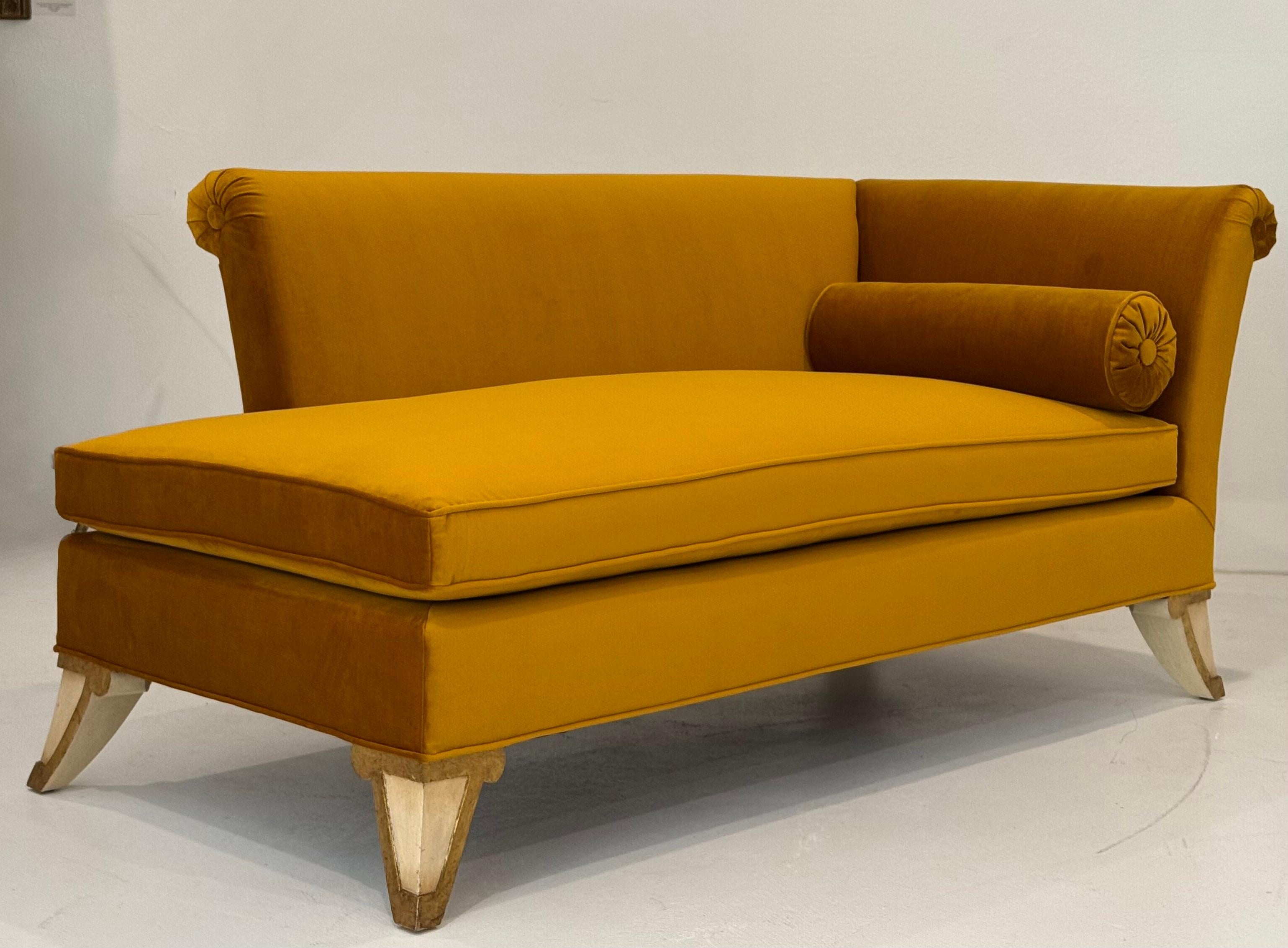 Chaise Meridienne su misura di George Doan - Coppia dalla Collection'S di George Doan In condizioni buone in vendita a Palm Desert, CA