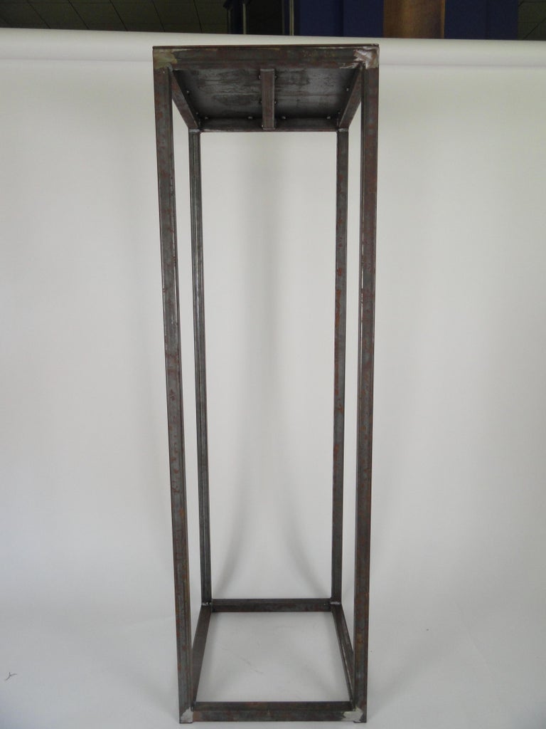 Custom Metal Pedestal in Natural Finish For Sale at 1stDibs