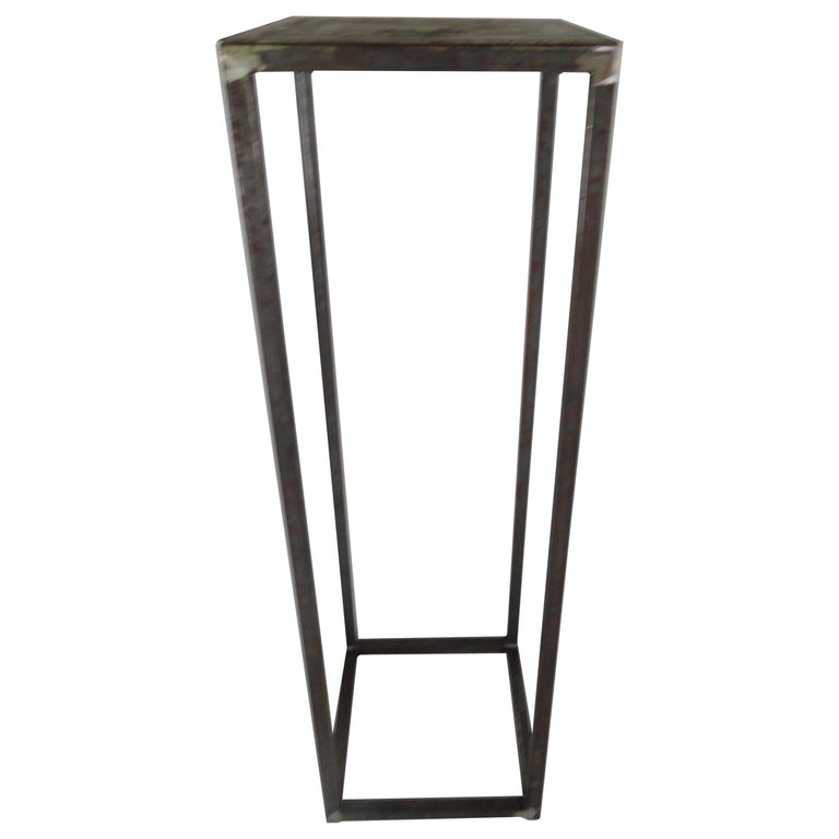 Custom Metal Pedestal in Natural Finish For Sale at 1stDibs