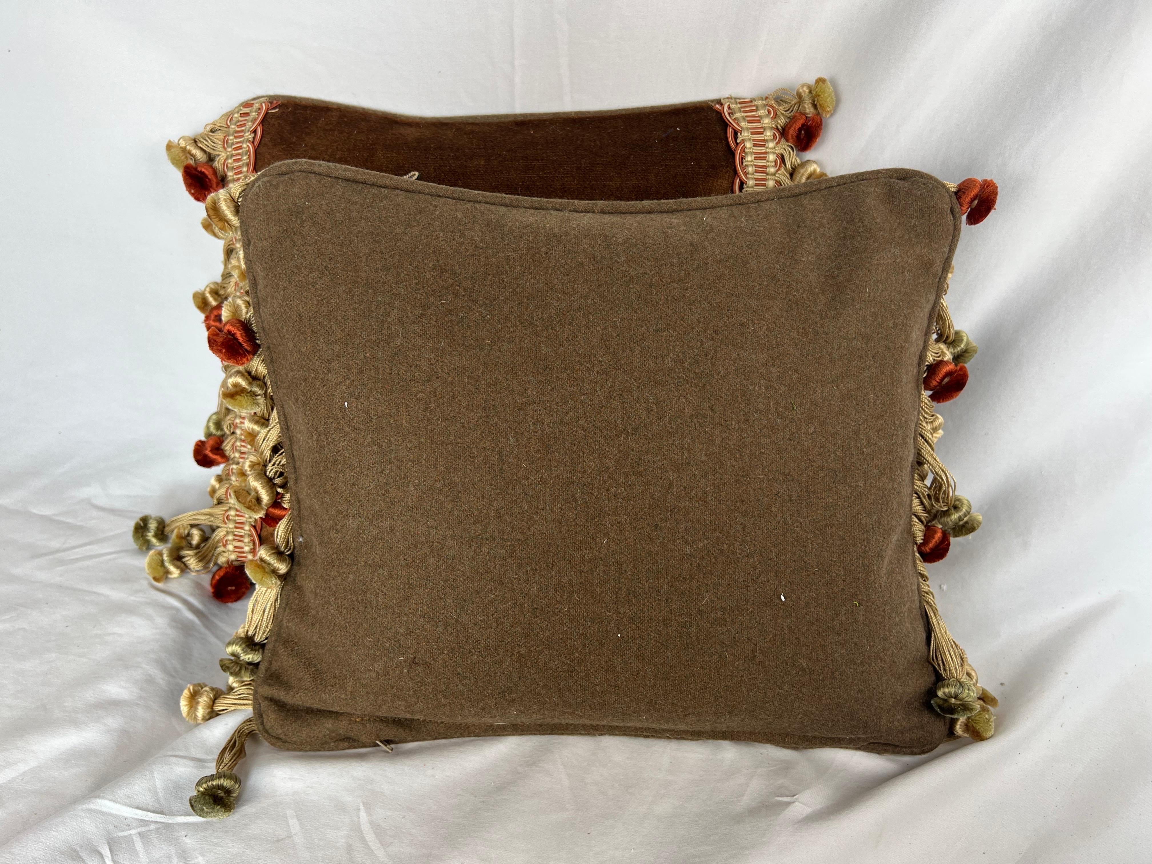 Custom Metallic Embroidered Velvet Pillows 3