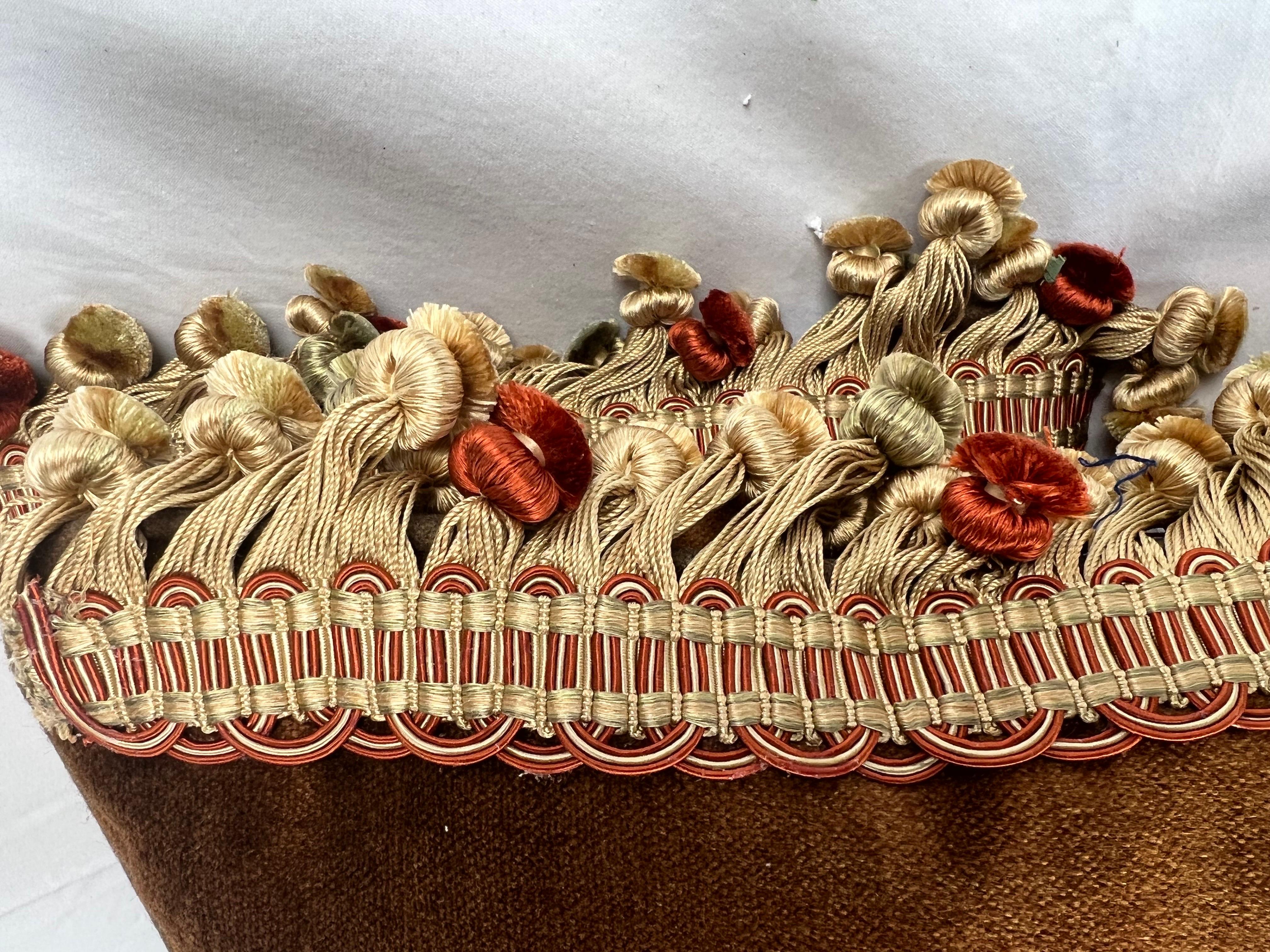 Italian Custom Metallic Embroidered Velvet Pillows