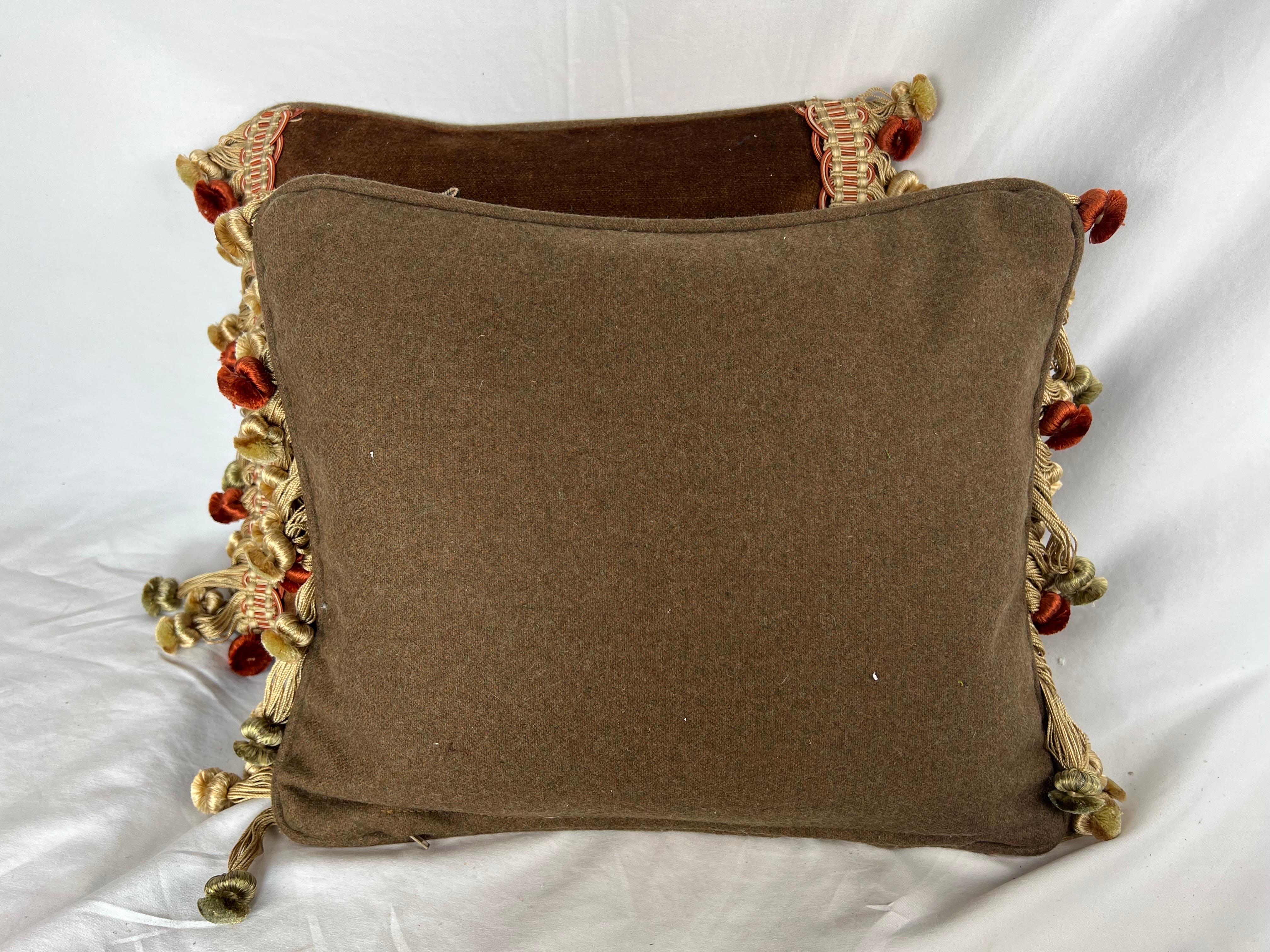 Custom Metallic Embroidered Velvet Pillows 2