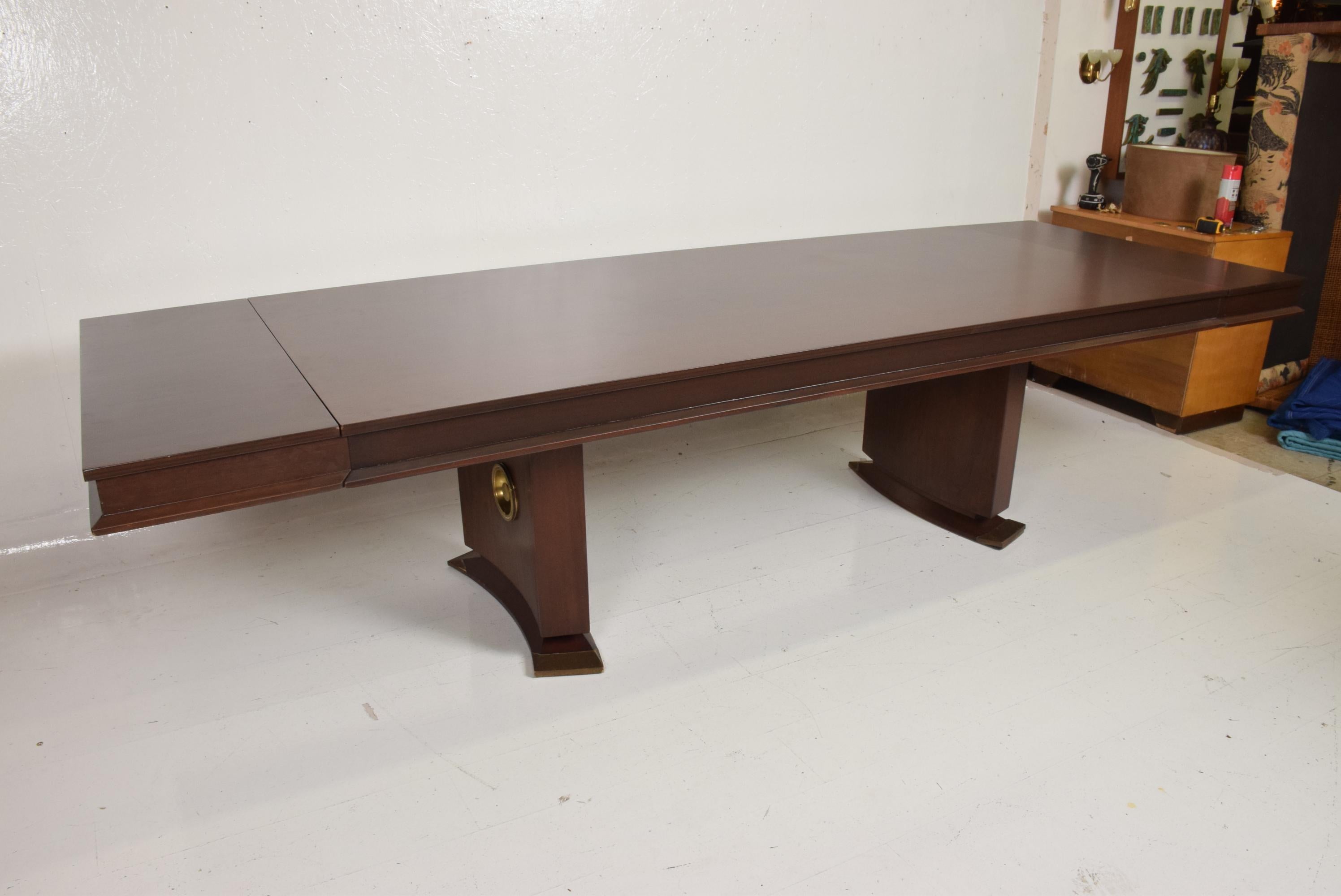 Custom Mid-Century Mexican Modernist Arturo Pani Mahogany Dining Table 4