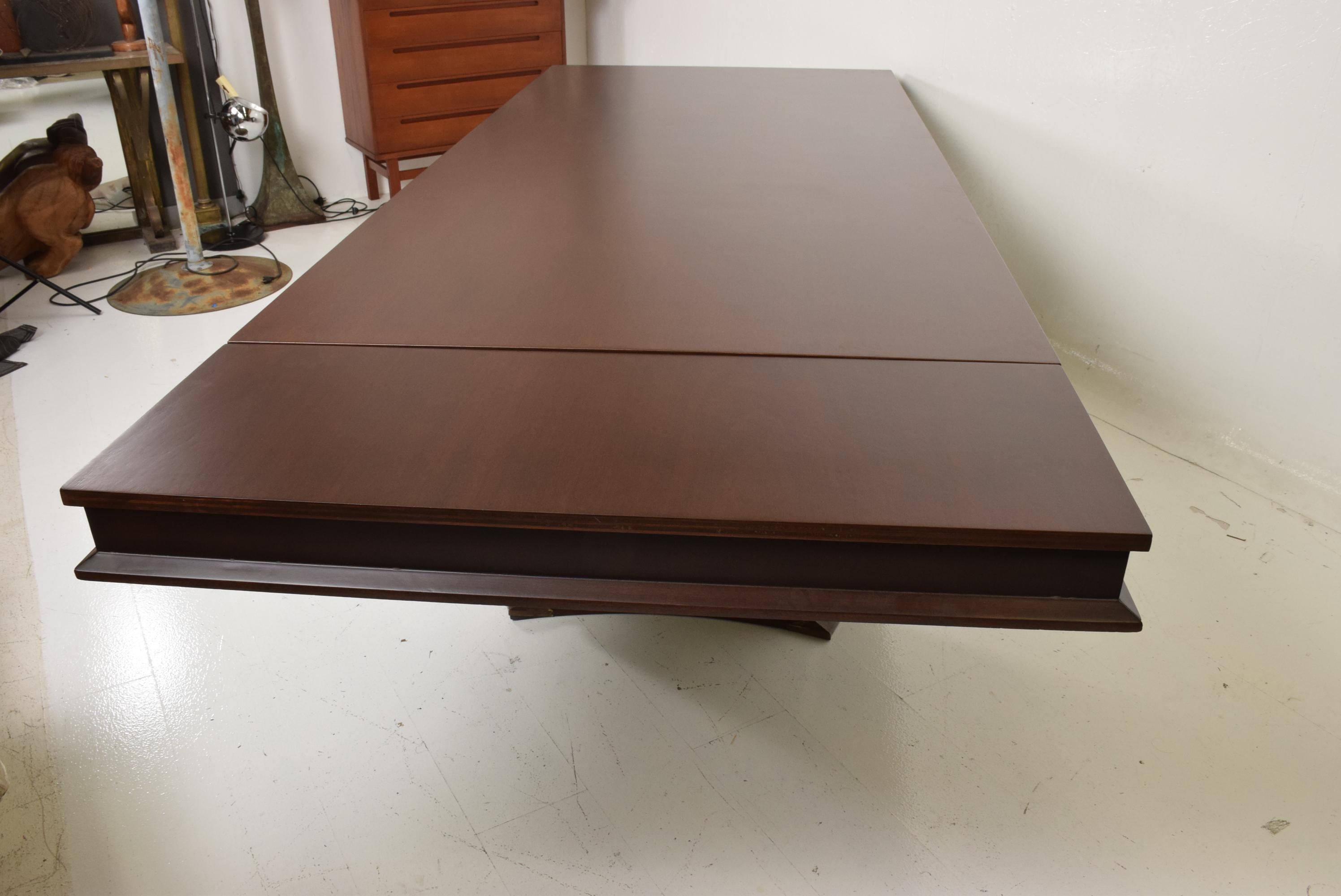 Custom Mid-Century Mexican Modernist Arturo Pani Mahogany Dining Table 2