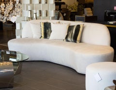 Custom Mid-Century Modern Inspired Curved Sofa Couch by Carrocel