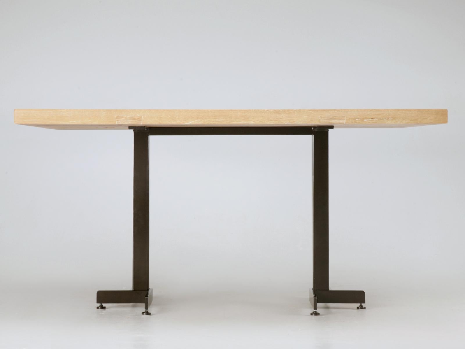 Custom Mid-Century Modern Kitchen or Dining Table, Desk, Console in Any Size In New Condition For Sale In Chicago, IL