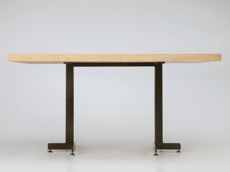 Contemporary Custom Mid-Century Modern Kitchen or Dining Table, Desk, Console in Any Size For Sale
