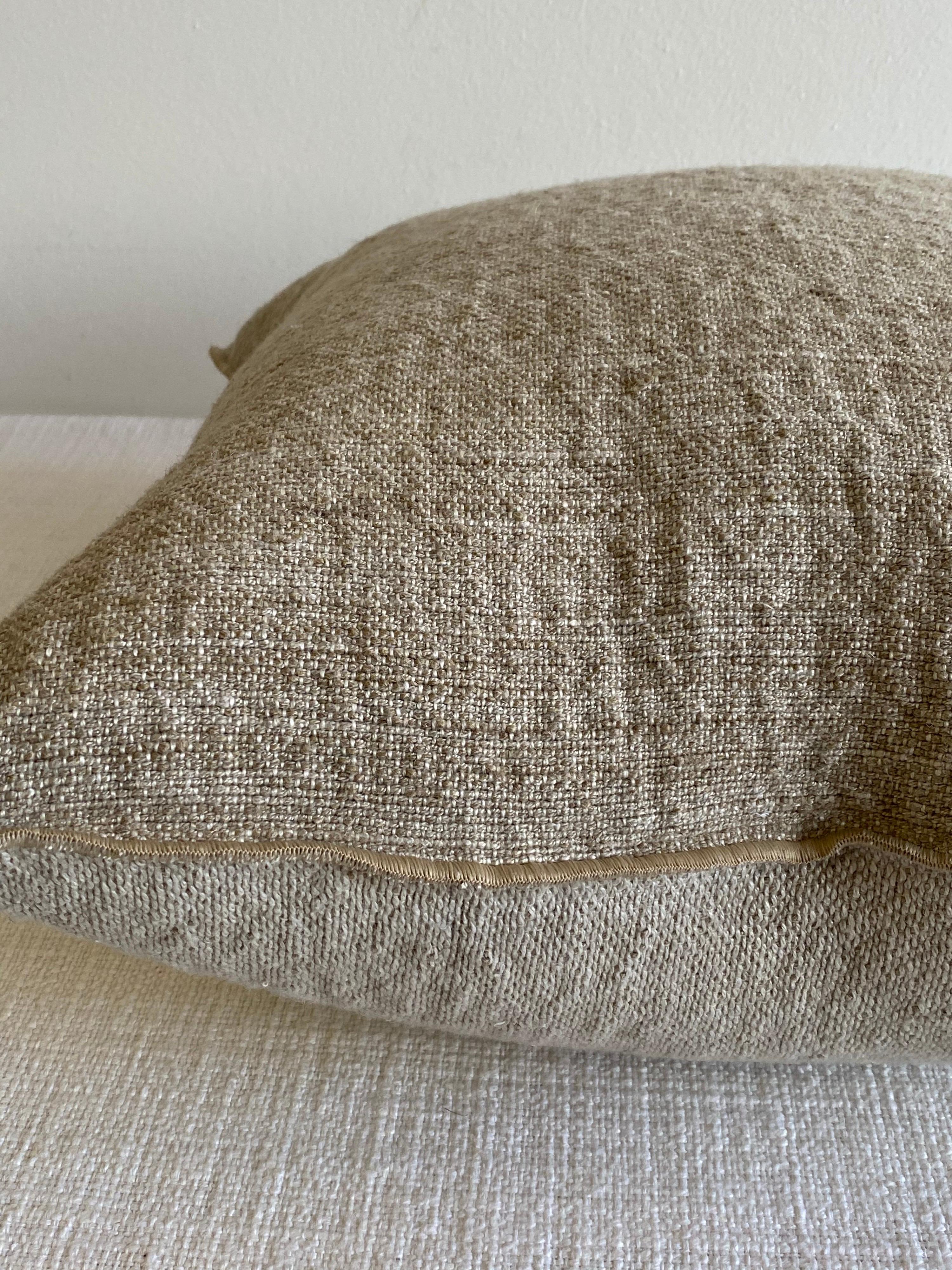 European Nomade French Linen Accent Pillow For Sale