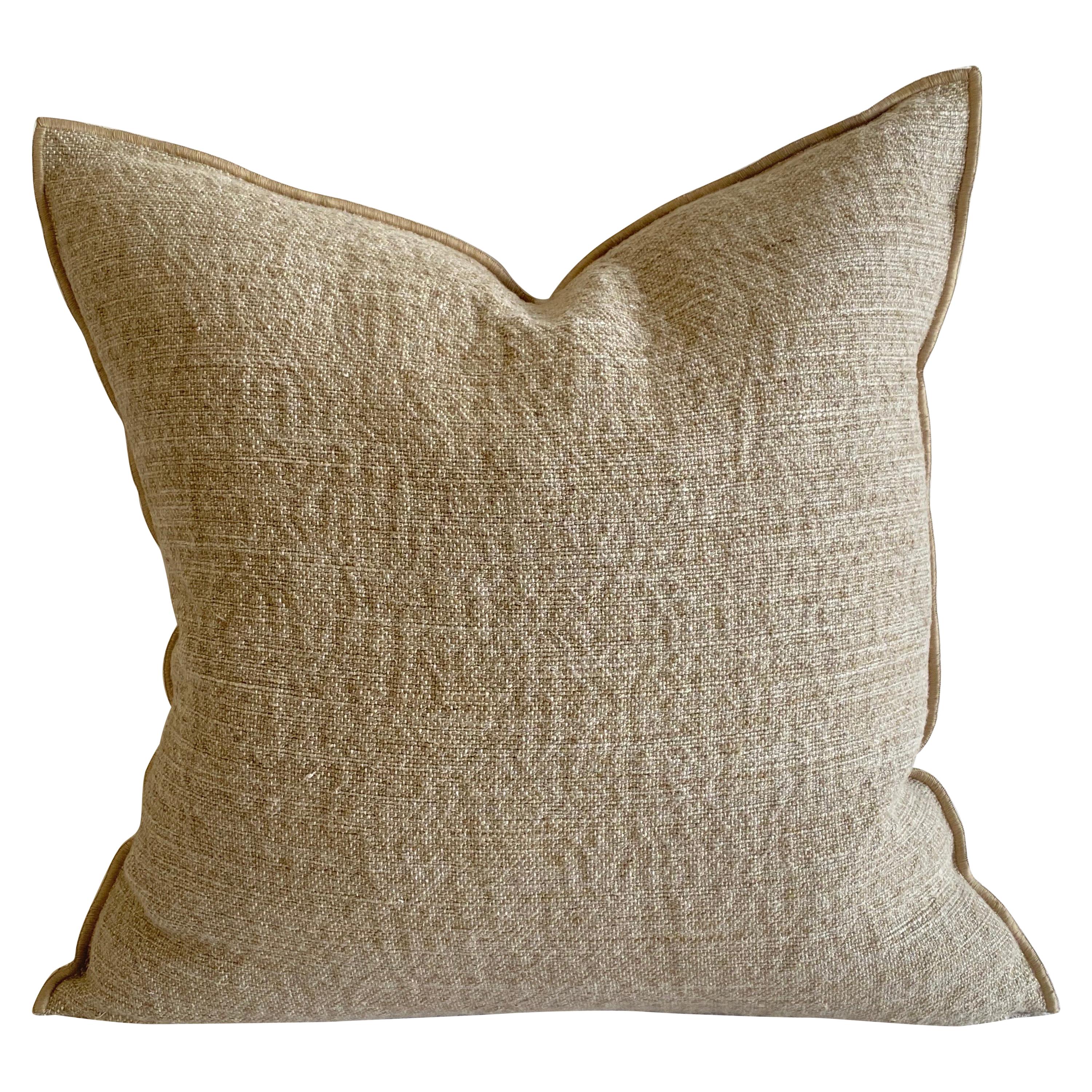 Nomade French Linen Accent Pillow For Sale