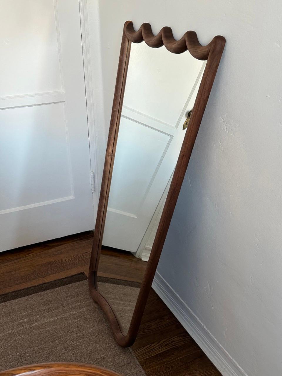 Contemporary Custom Mirror in French Oak