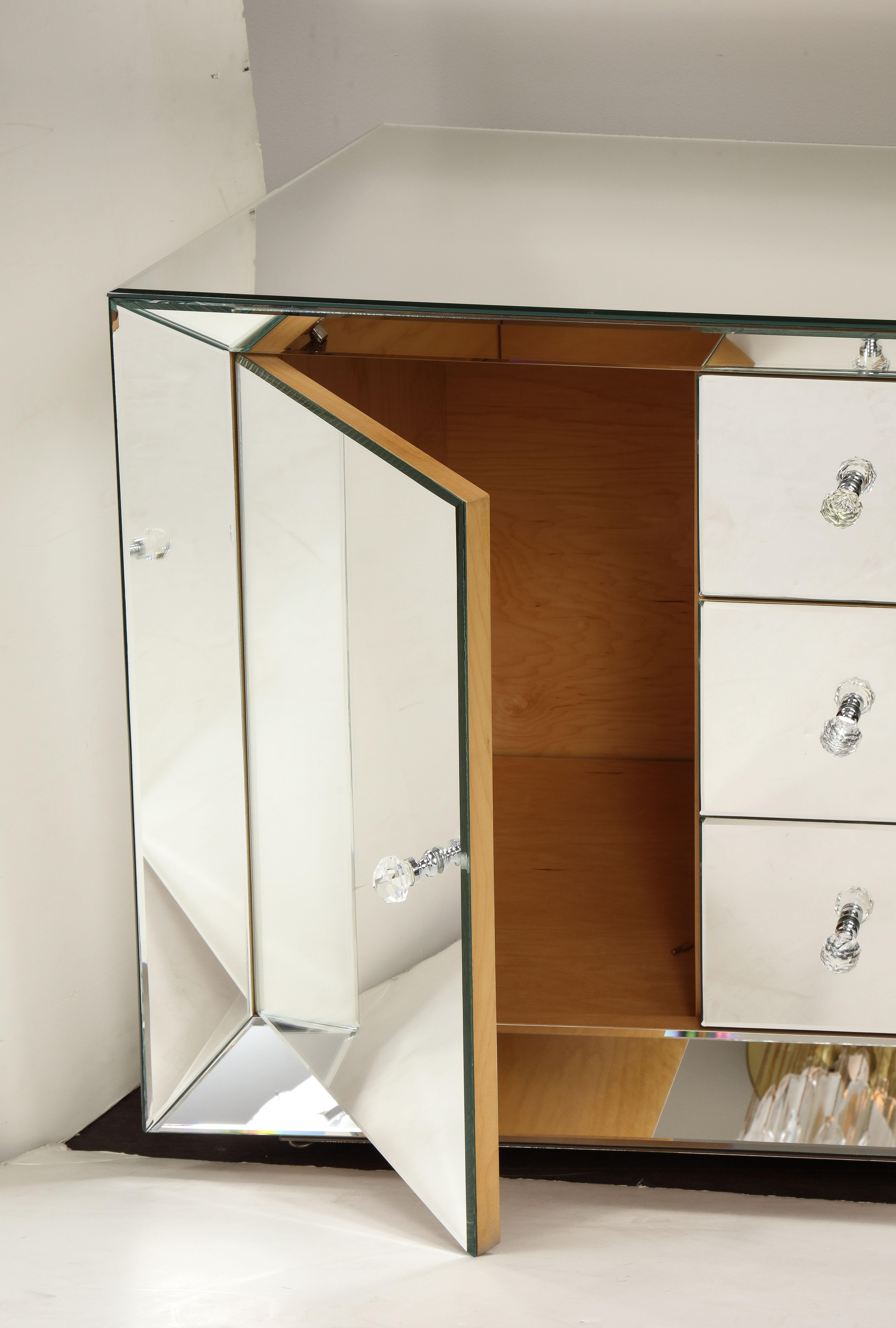 mirrored buffet cabinet