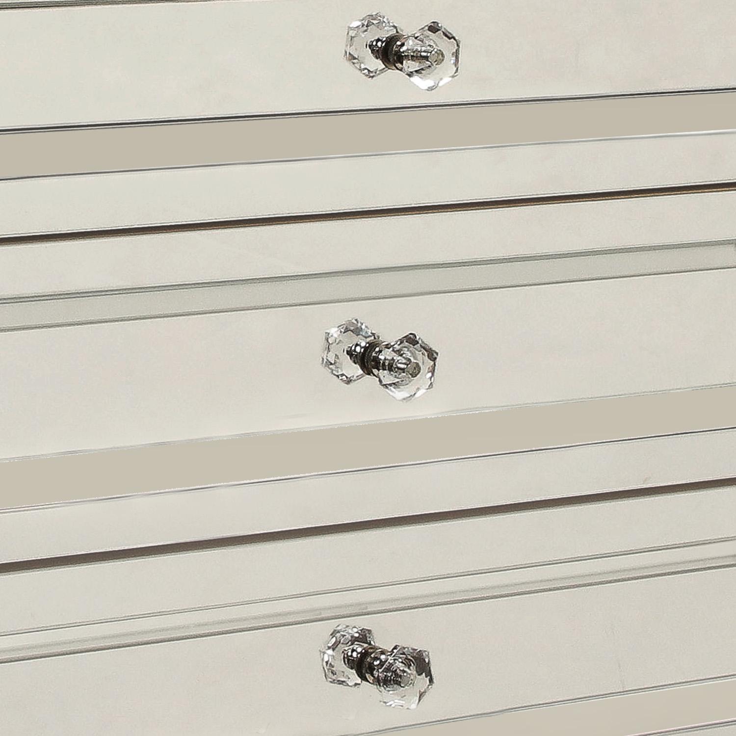 Custom Mirrored Neoclassical Style 3-Drawer Chest In Good Condition For Sale In New York, NY