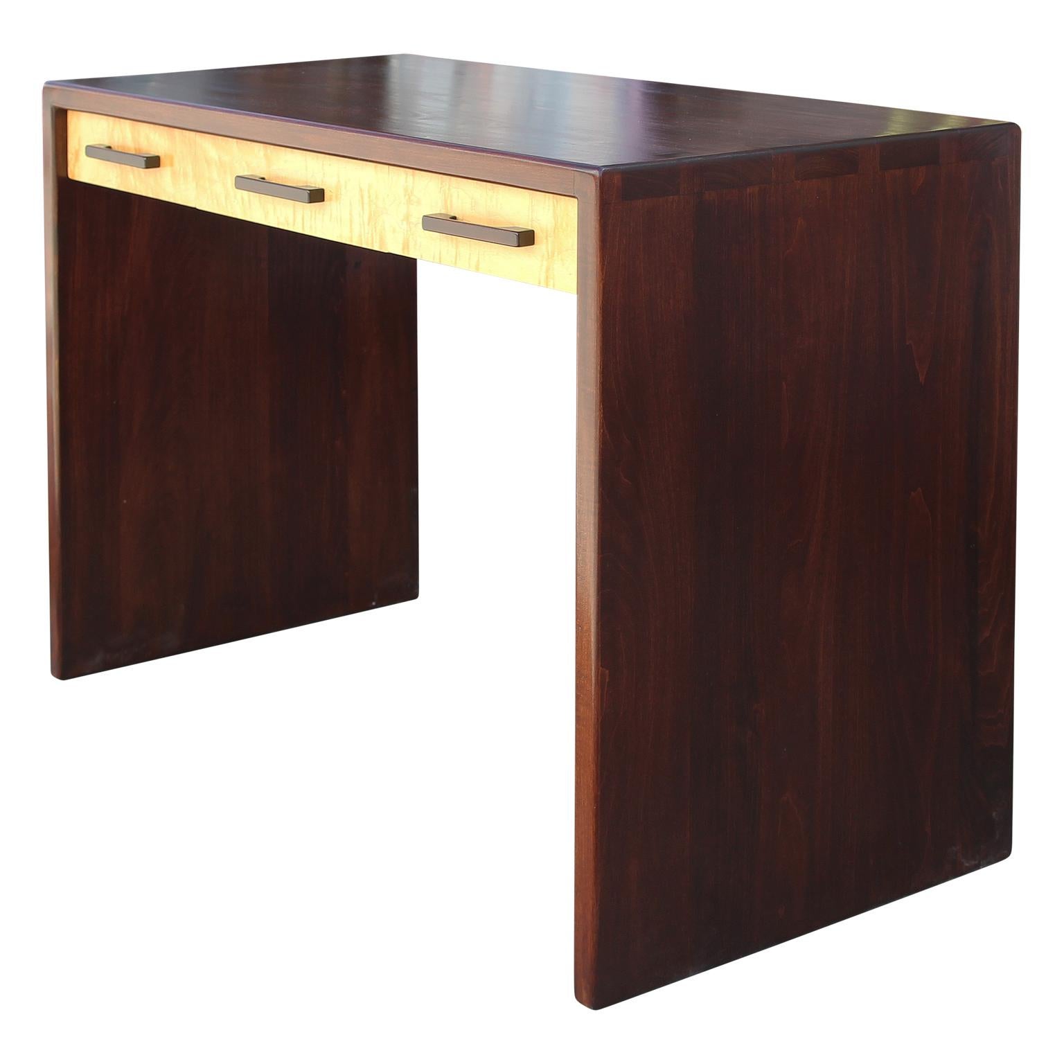 American Custom Modern 3 Drawer Dovetailed Parson Style Desk by Norm Stoeker