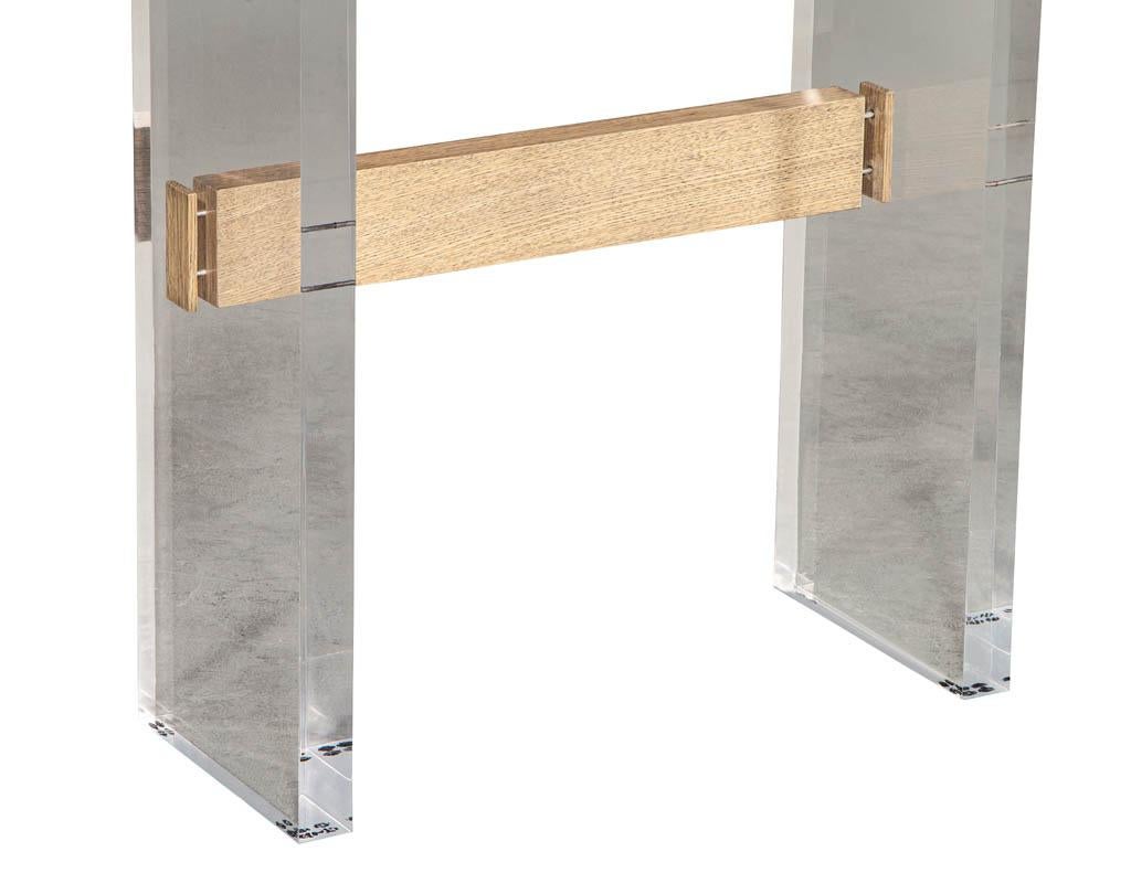 Canadian Custom Modern Acrylic Console Table by Carrocel For Sale