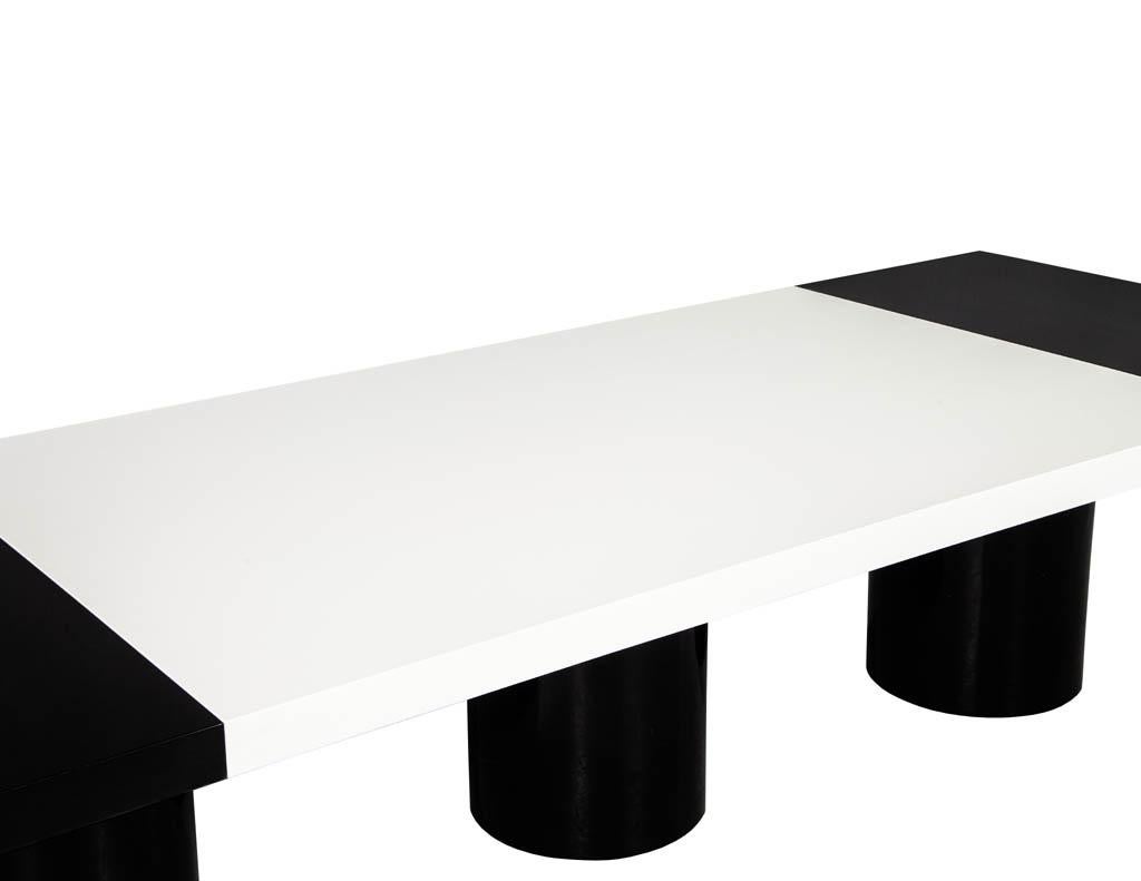Custom Modern Black and White Dining Table by Carrocel For Sale 2