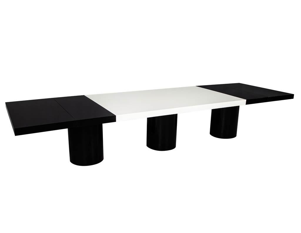 Custom Modern Black and White Dining Table by Carrocel For Sale 5