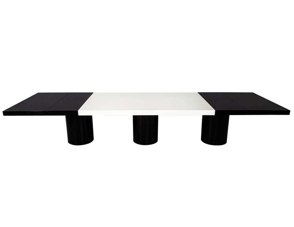 Custom Modern Black and White Dining Table by Carrocel For Sale 6