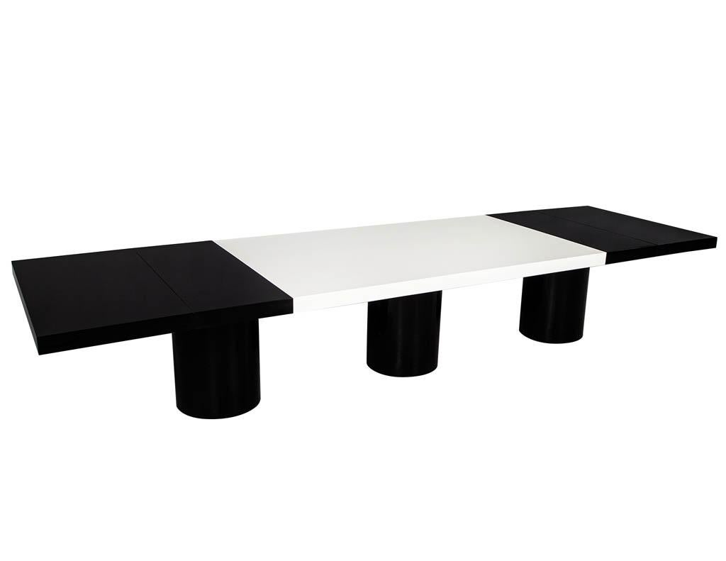 Custom Modern Black and White Dining Table by Carrocel For Sale 7