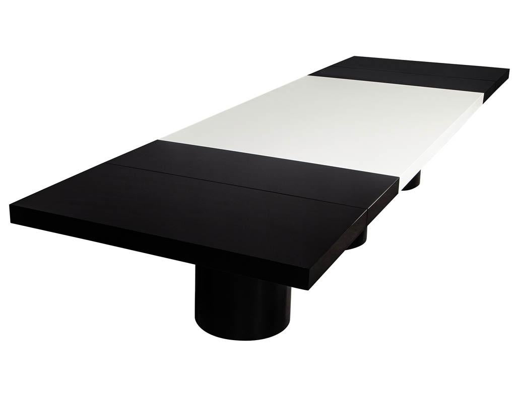 Custom Modern Black and White Dining Table by Carrocel For Sale 8